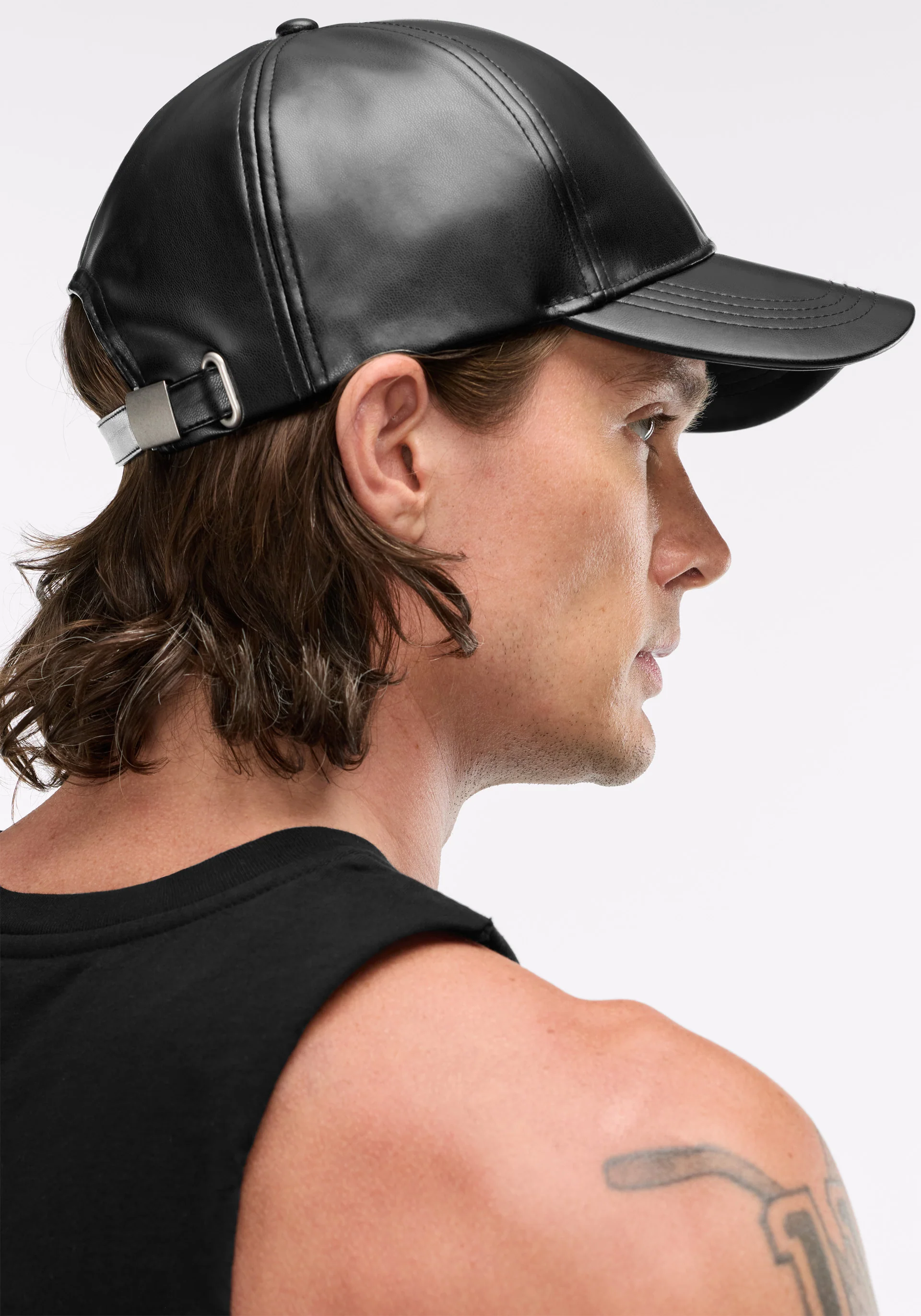 Vegan Leather Baseball Cap - Image 7