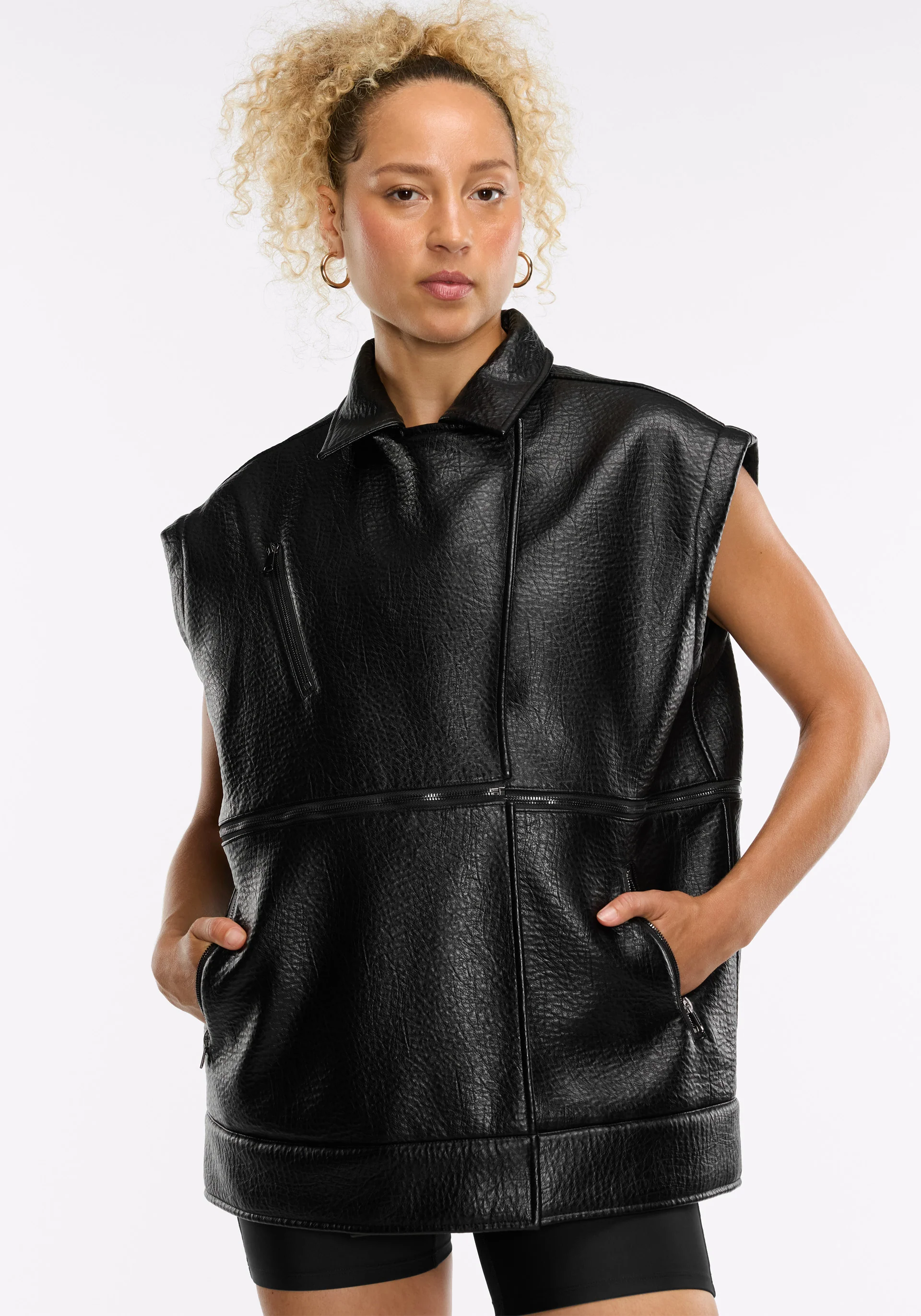 Faux Leather Moto Jacket - Image 14