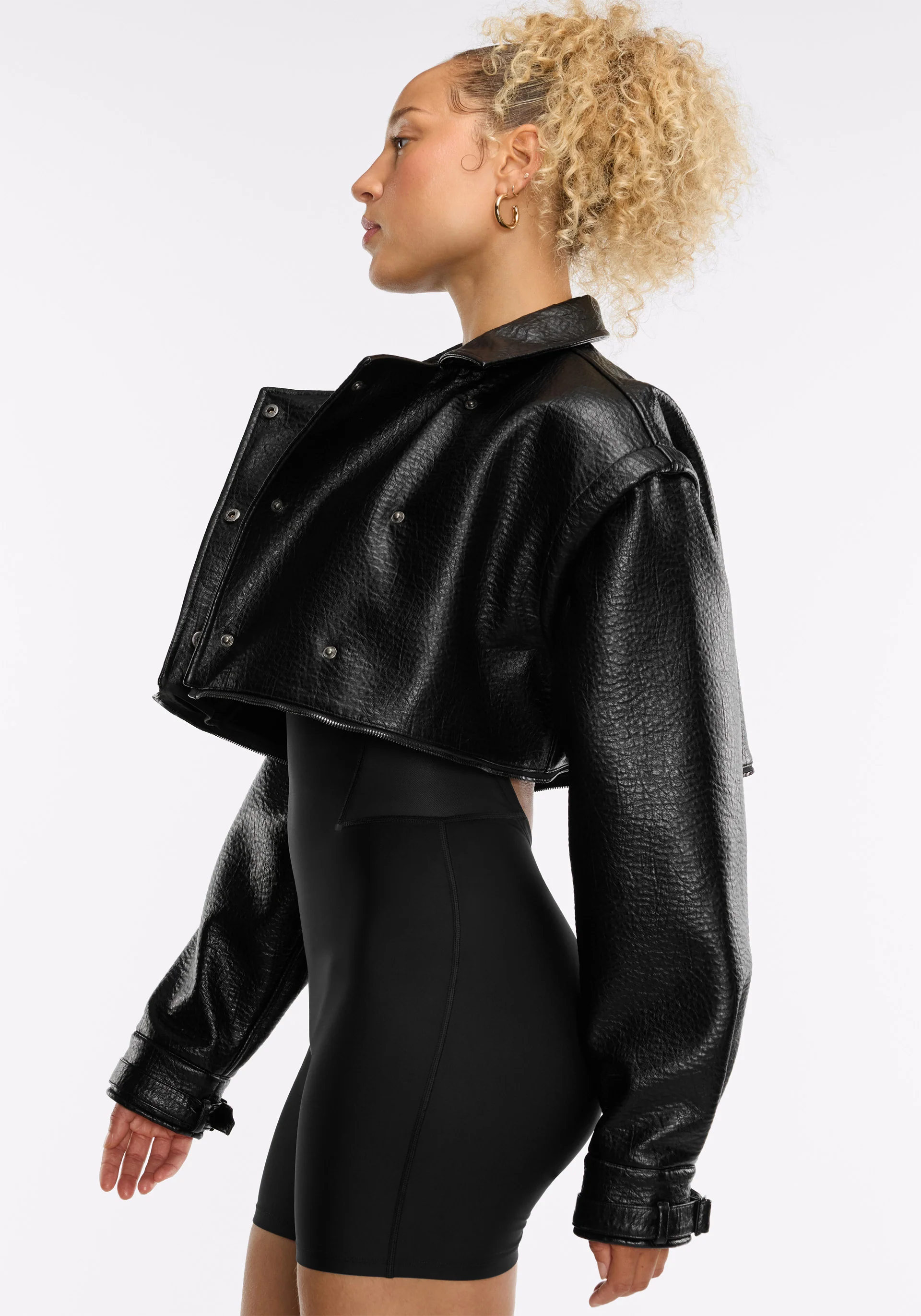 Faux Leather Moto Jacket - Image 7